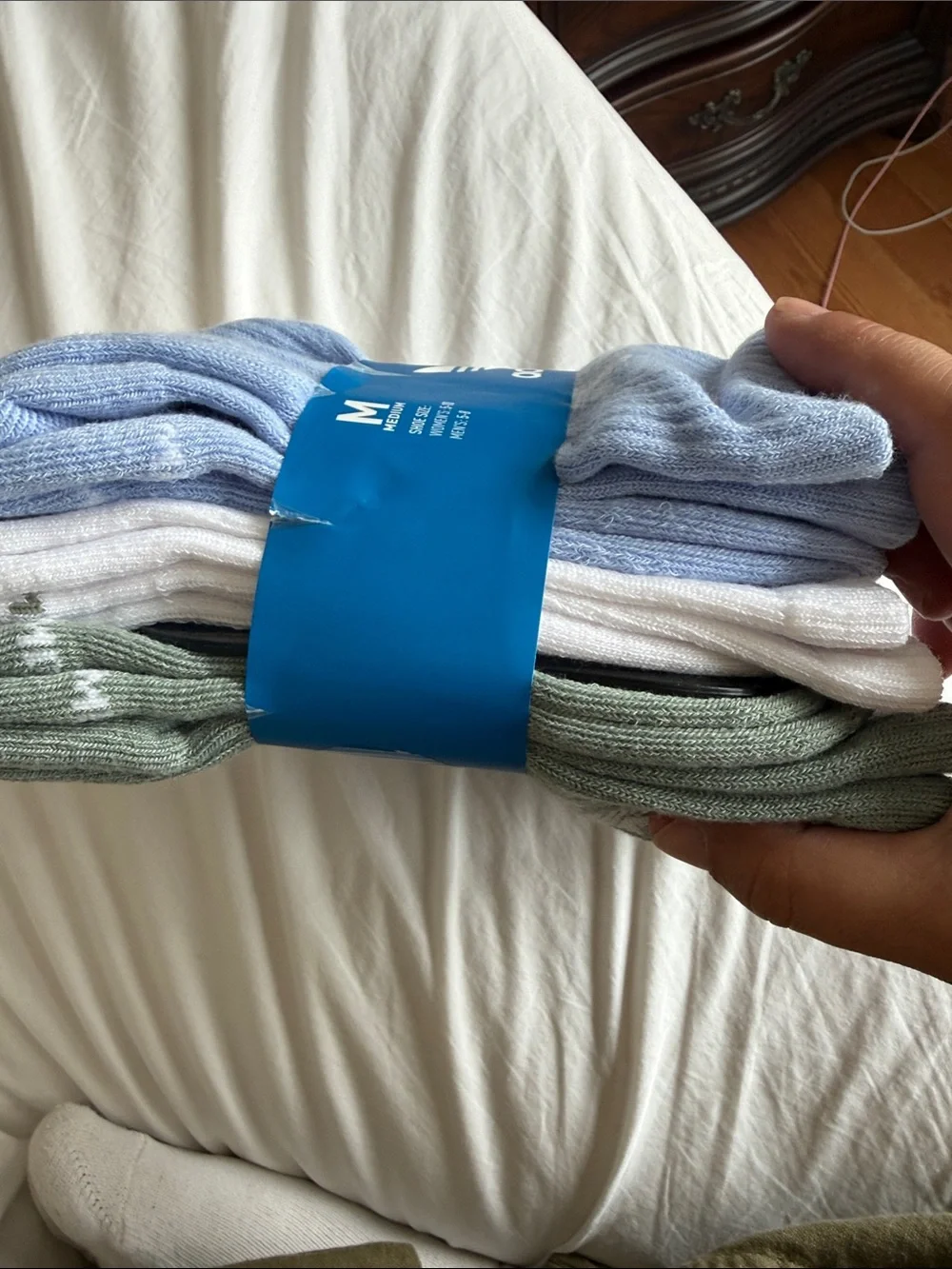 adidas Crew Socks 6-Pack – White & Light Blue light purple & silver green